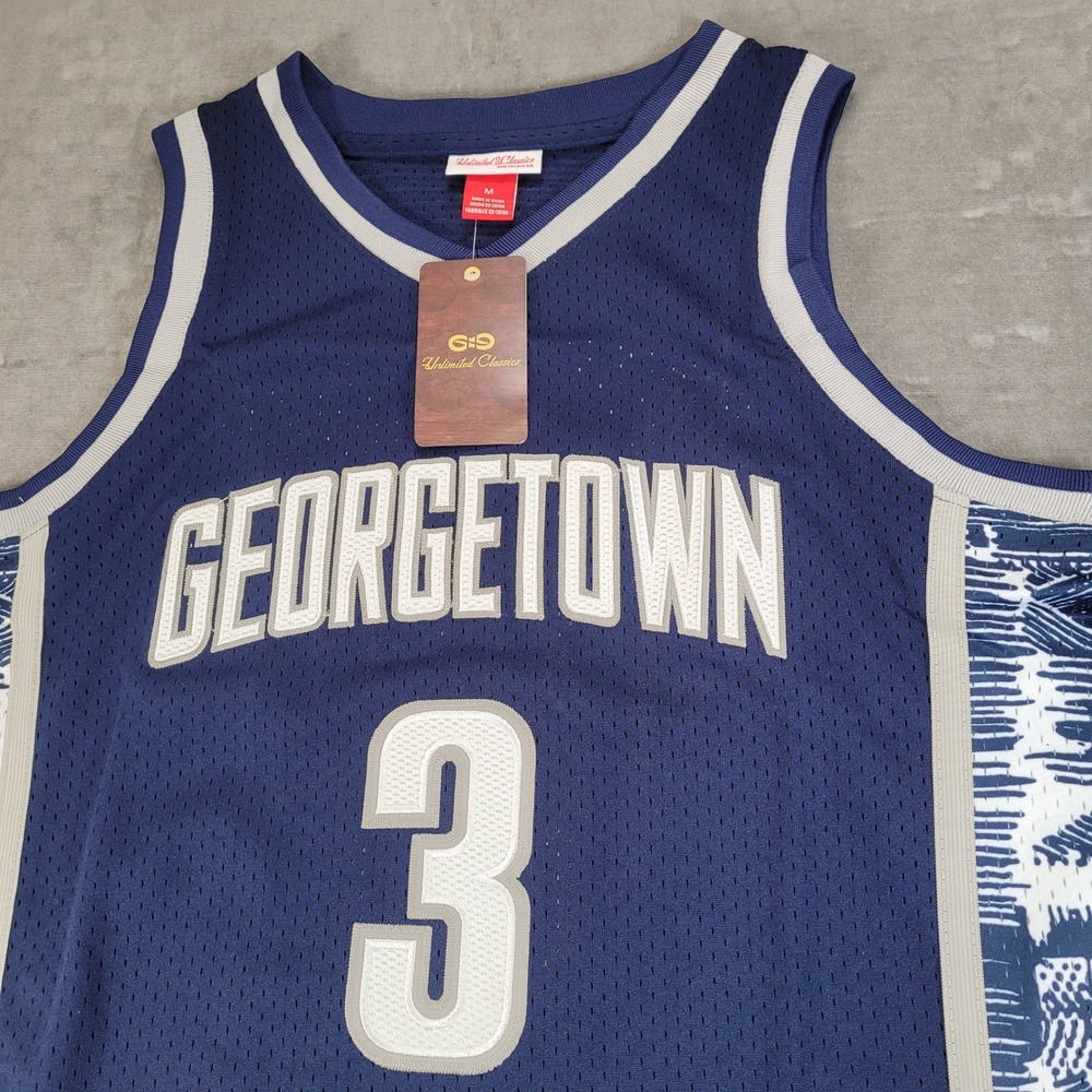Allen‎ Iverson Georgetown Hoyas Basketball Jersey Med Navy Unlimited Classics - Picture 3 of 7